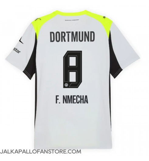 Borussia Dortmund Felix Nmecha #8 Vieraspaita 2025-26 Lyhythihainen Borussia Dortmund Felix Nmecha #8 Vieraspaita 2025-26 Lyhythihainen